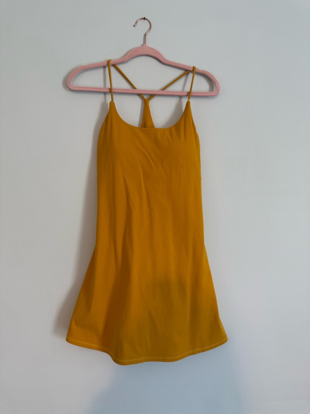 Mustard Yellow Spaghetti Strap Slip Dress